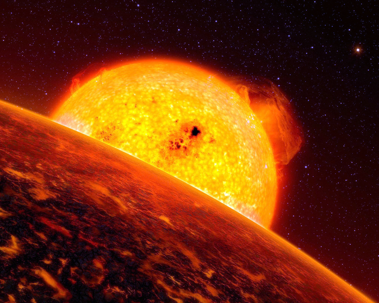 Планета близко от солнца