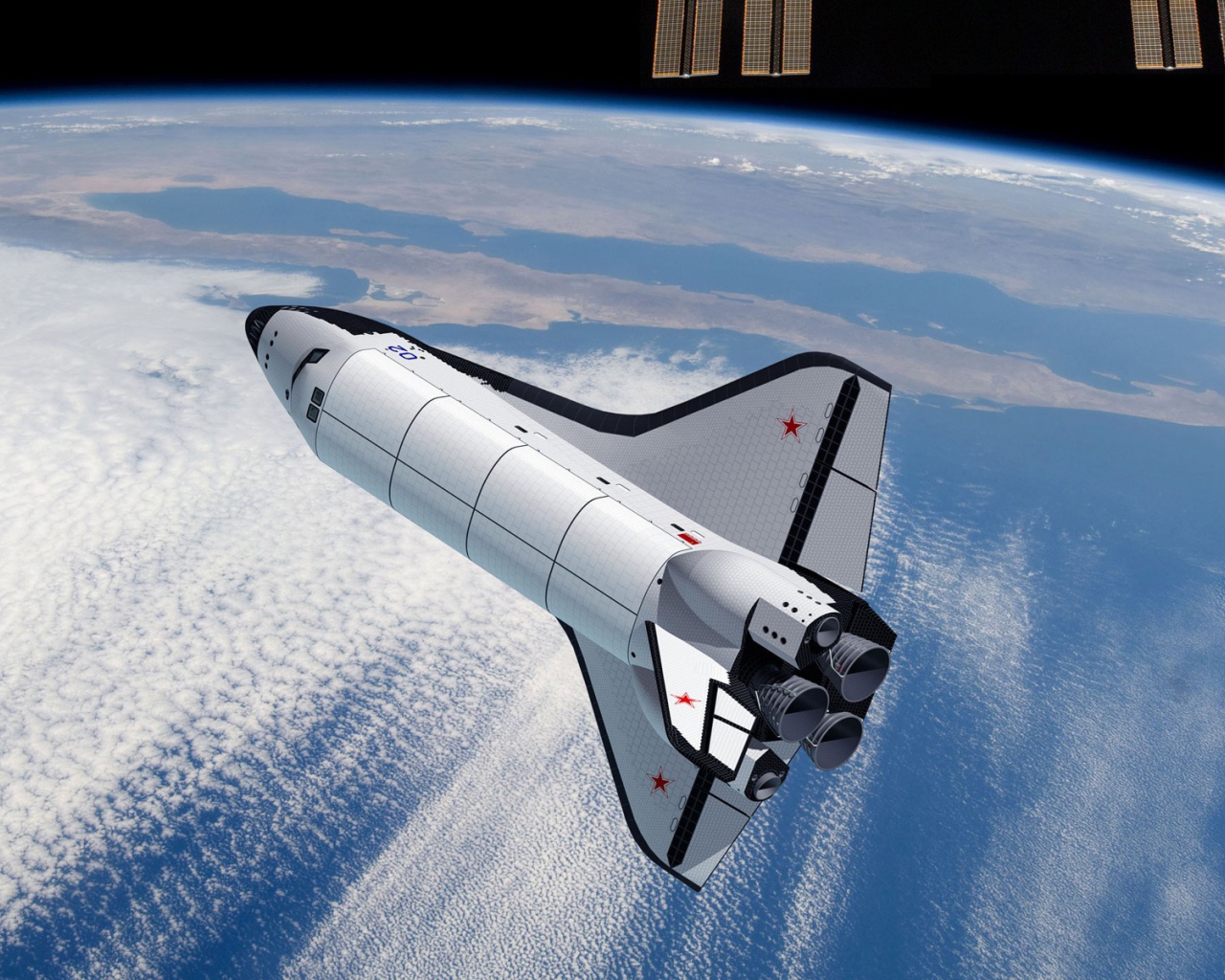 Космический корабль возвращается на Землю