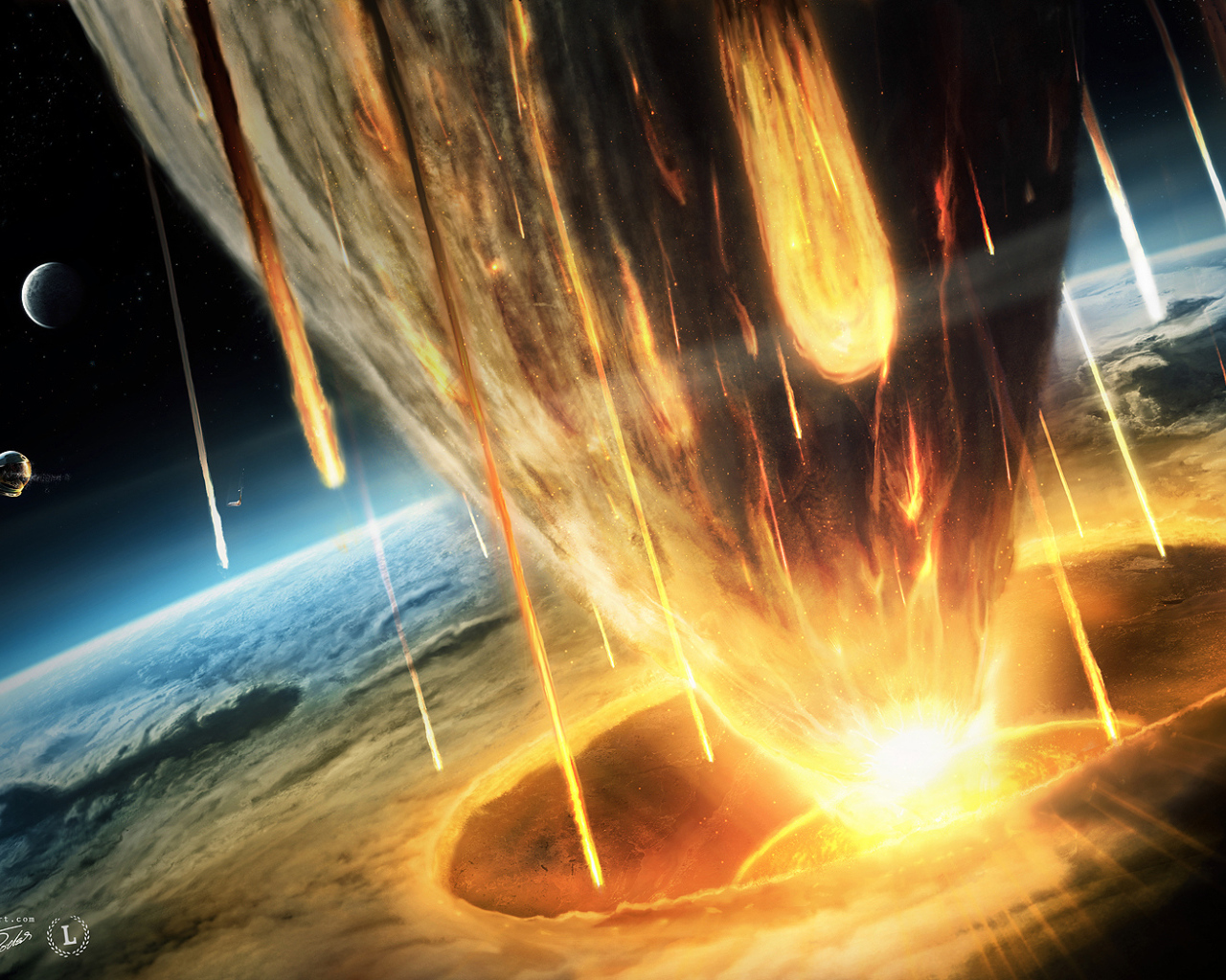 Падение кометы на планету