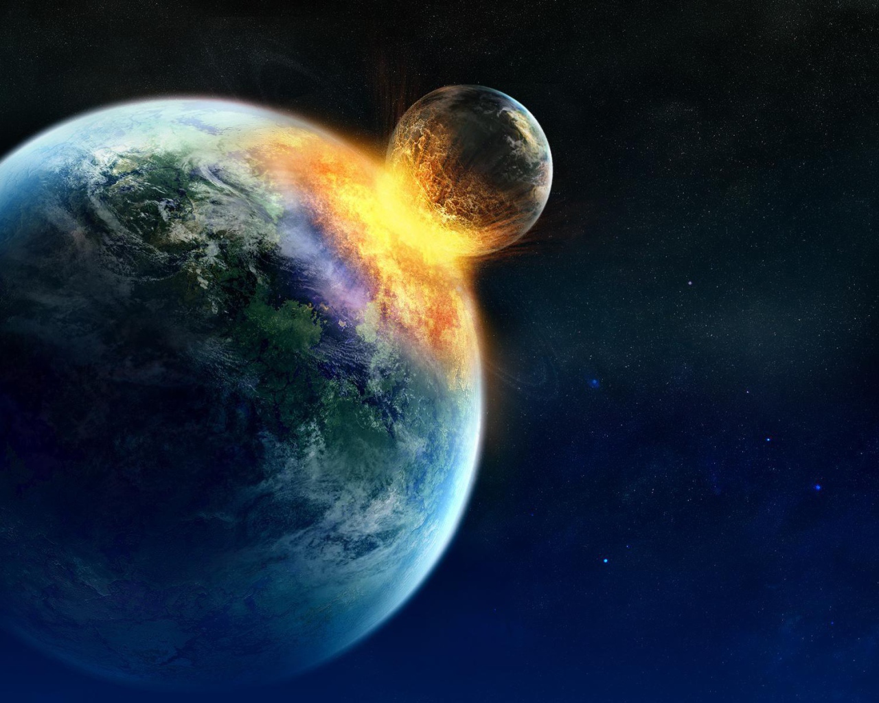 Столкнулись две планеты