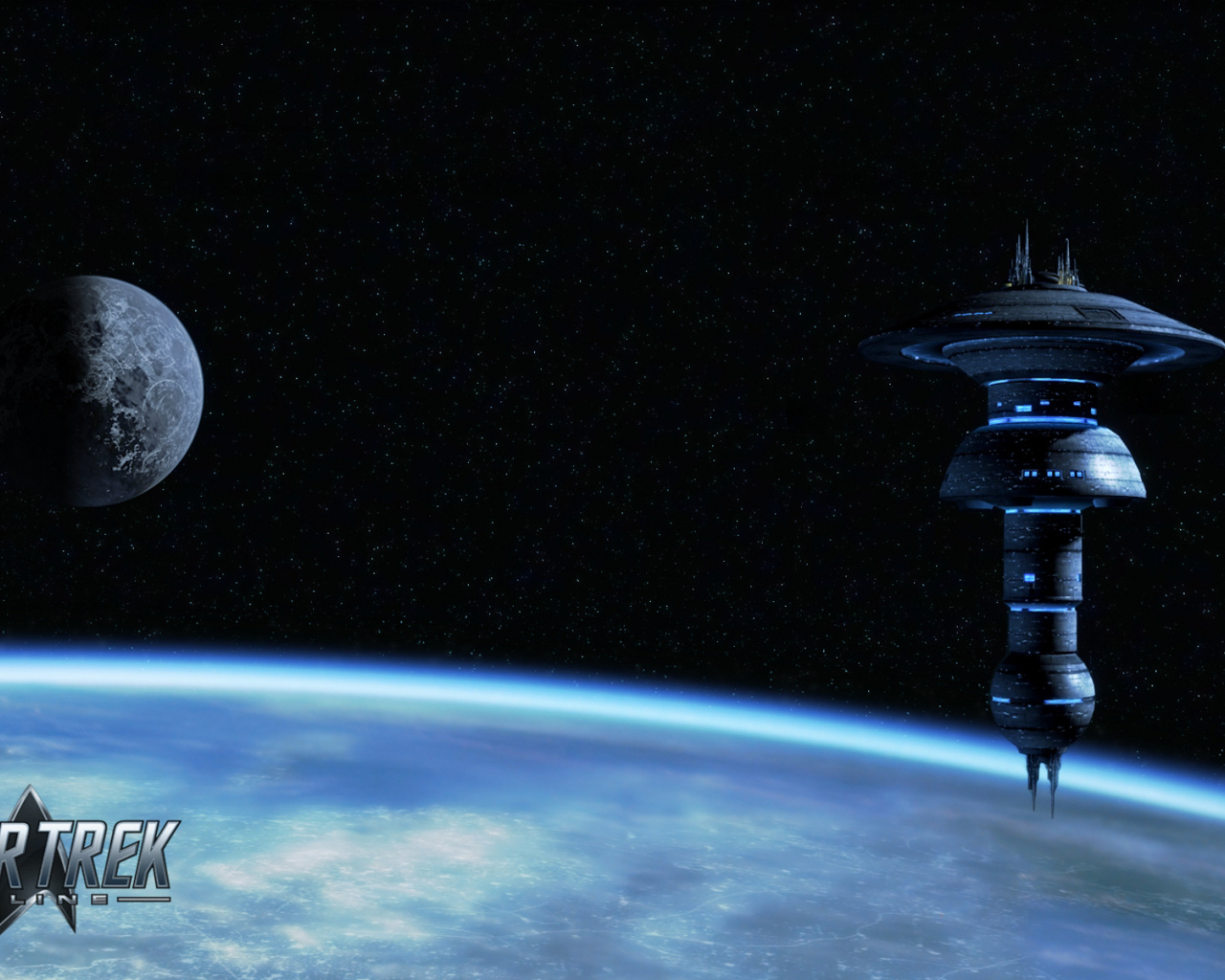 Космическая станция над планетой