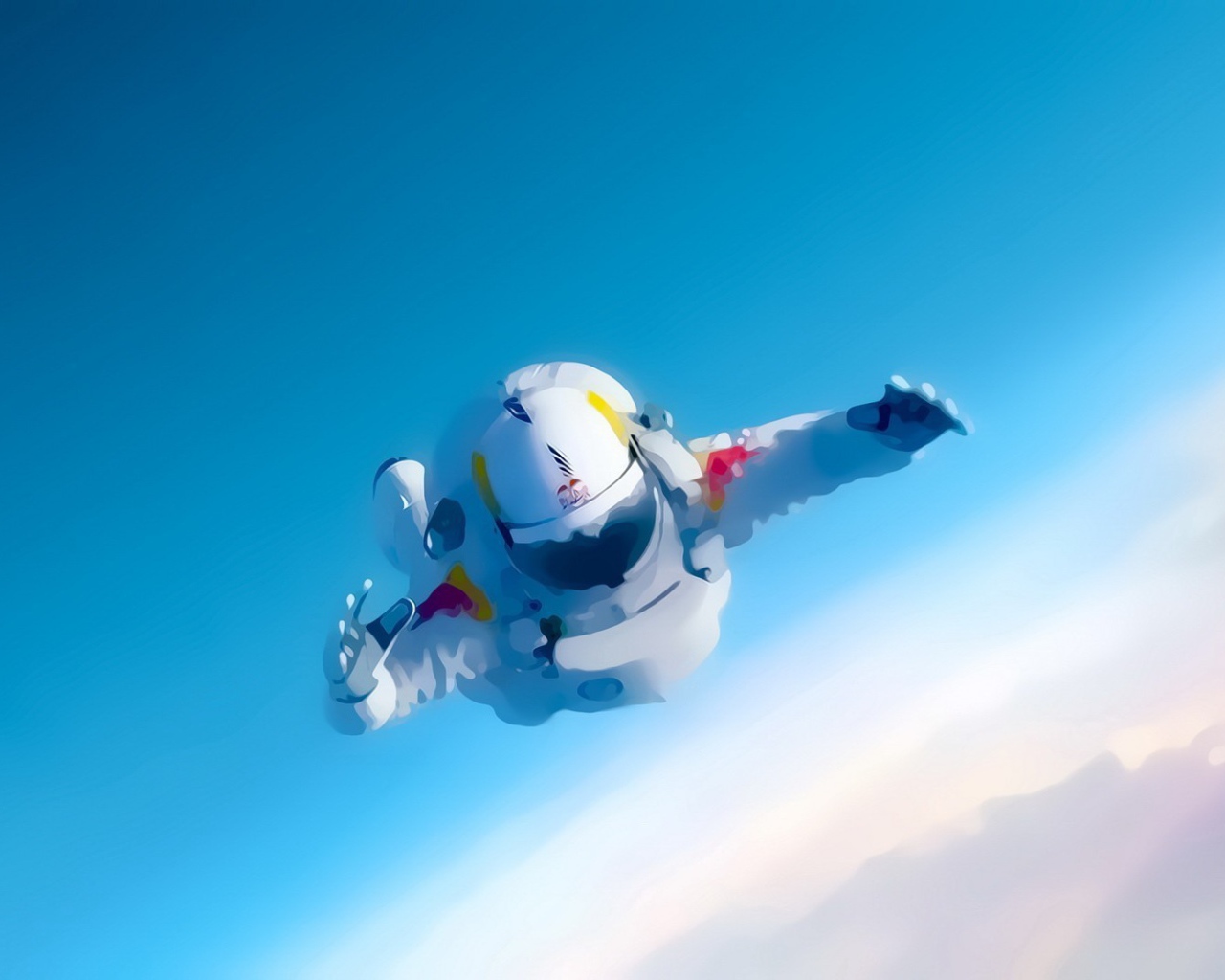 Астронавт падает на землю