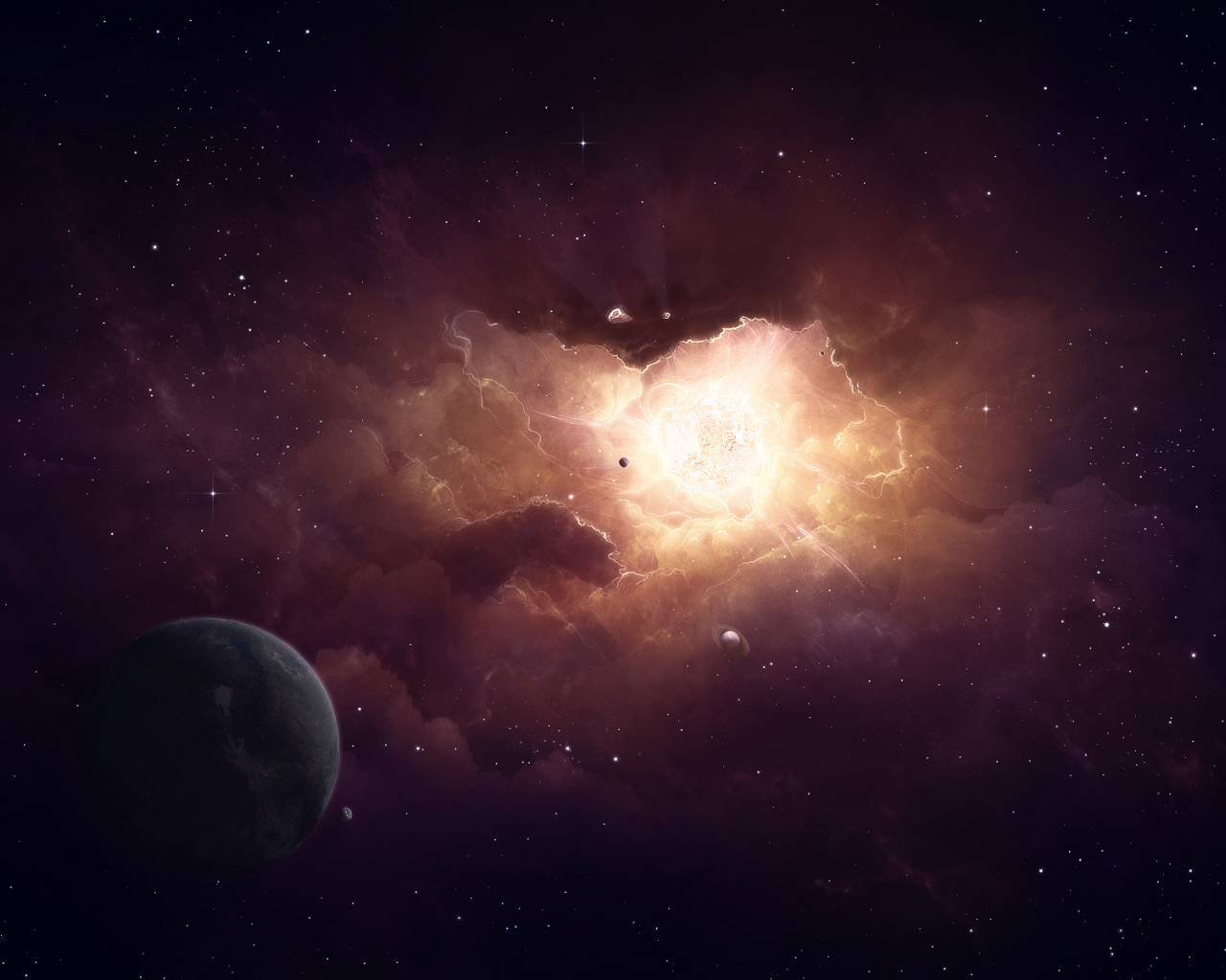 Планета в космосе