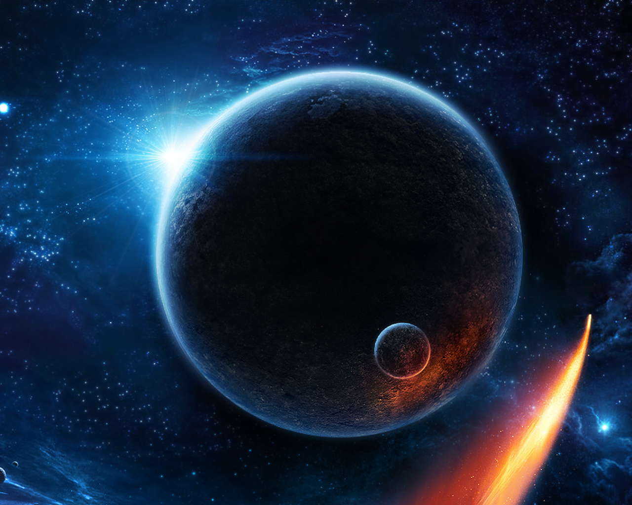 Планета со спутником