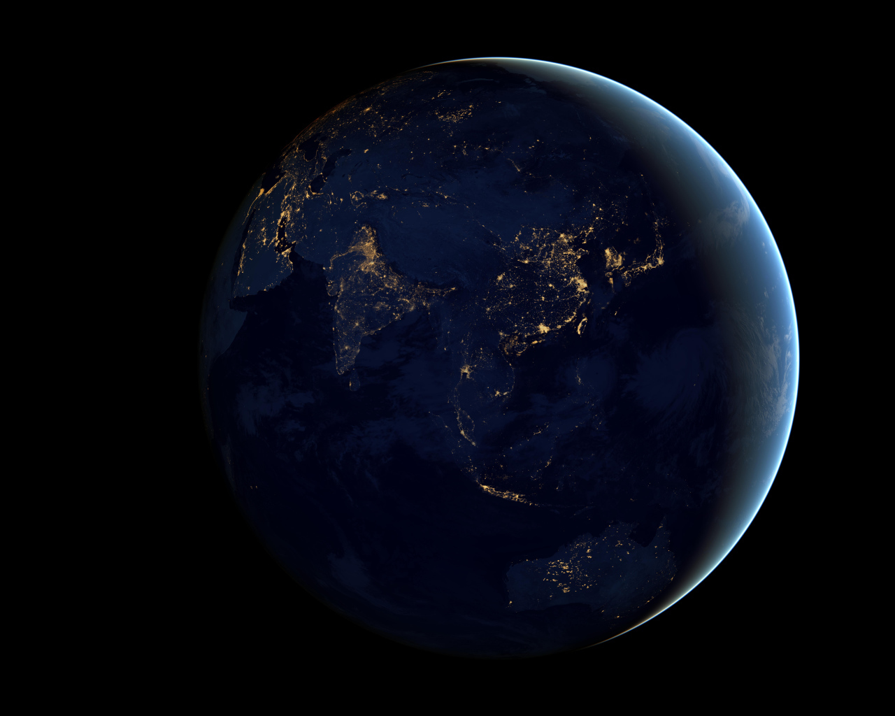 Земля на ночной стороне
