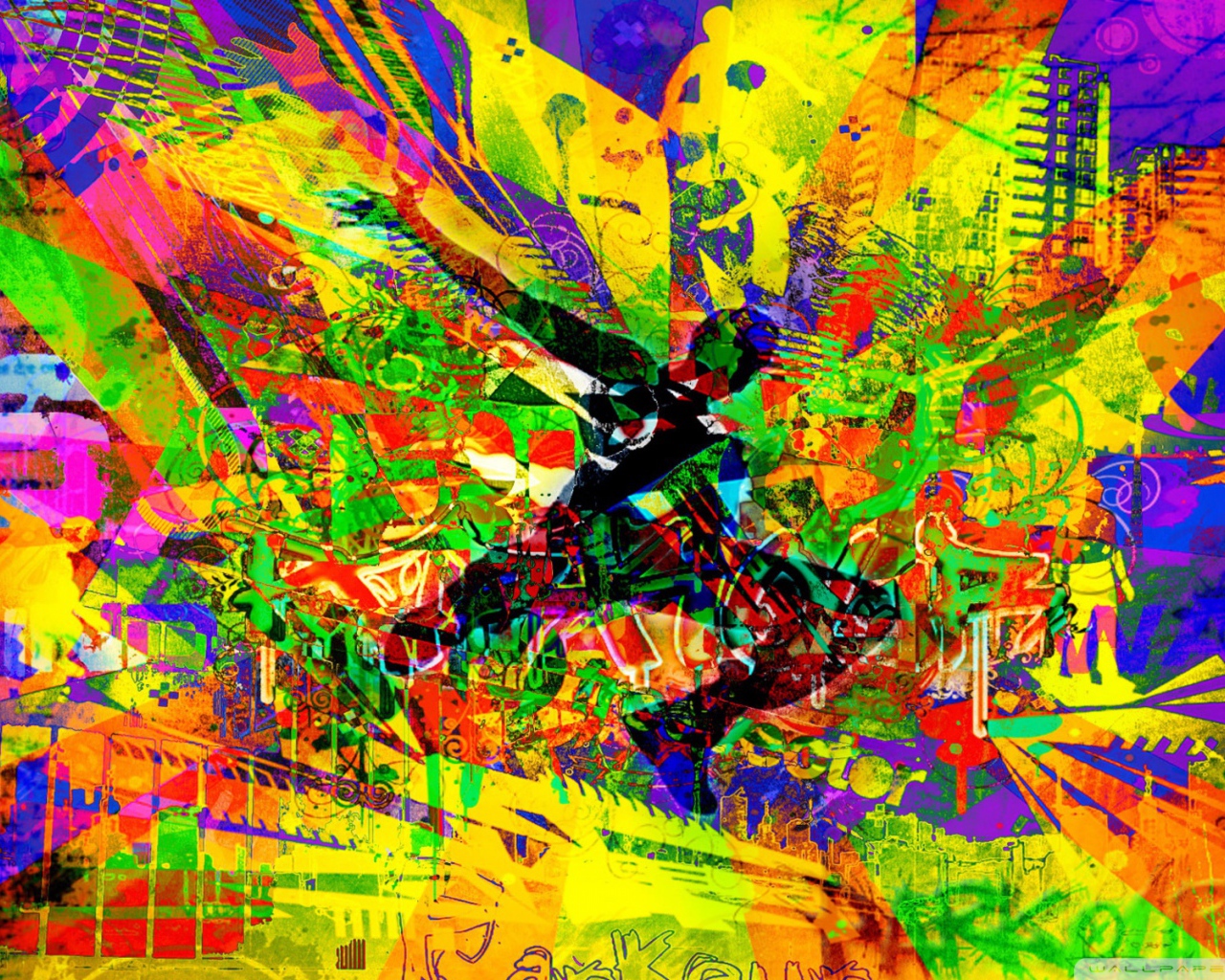 Абстрактный образ паркура