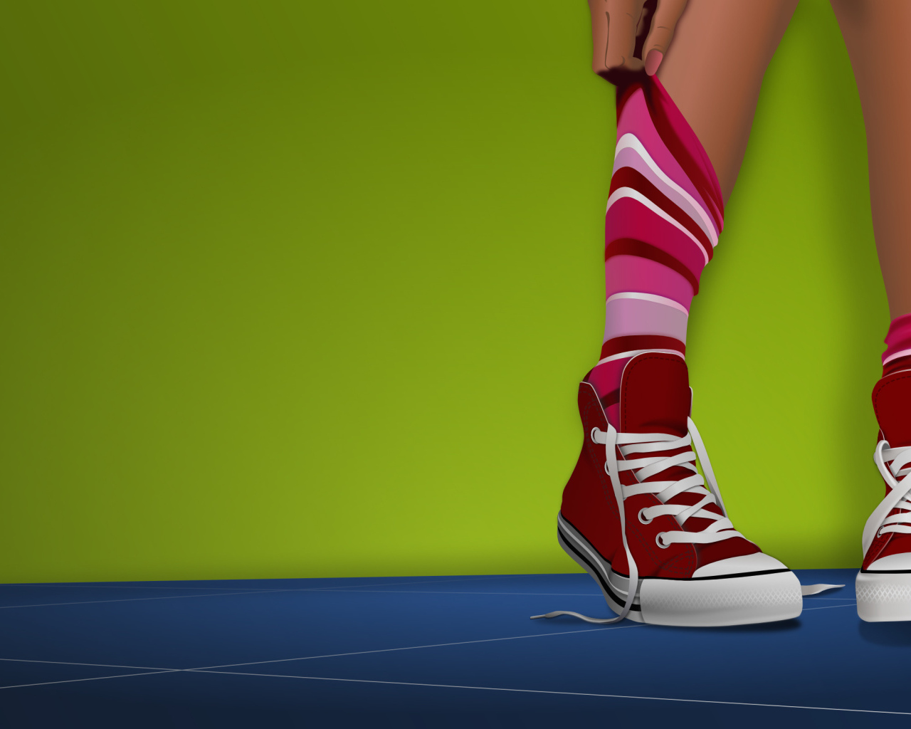 Милые красные кеды