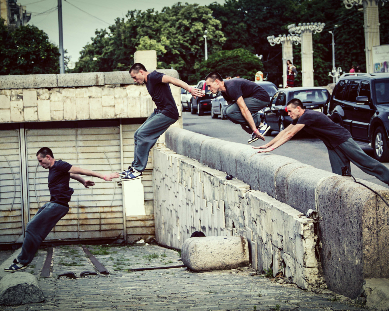 Раскадровка прыжка в паркуре