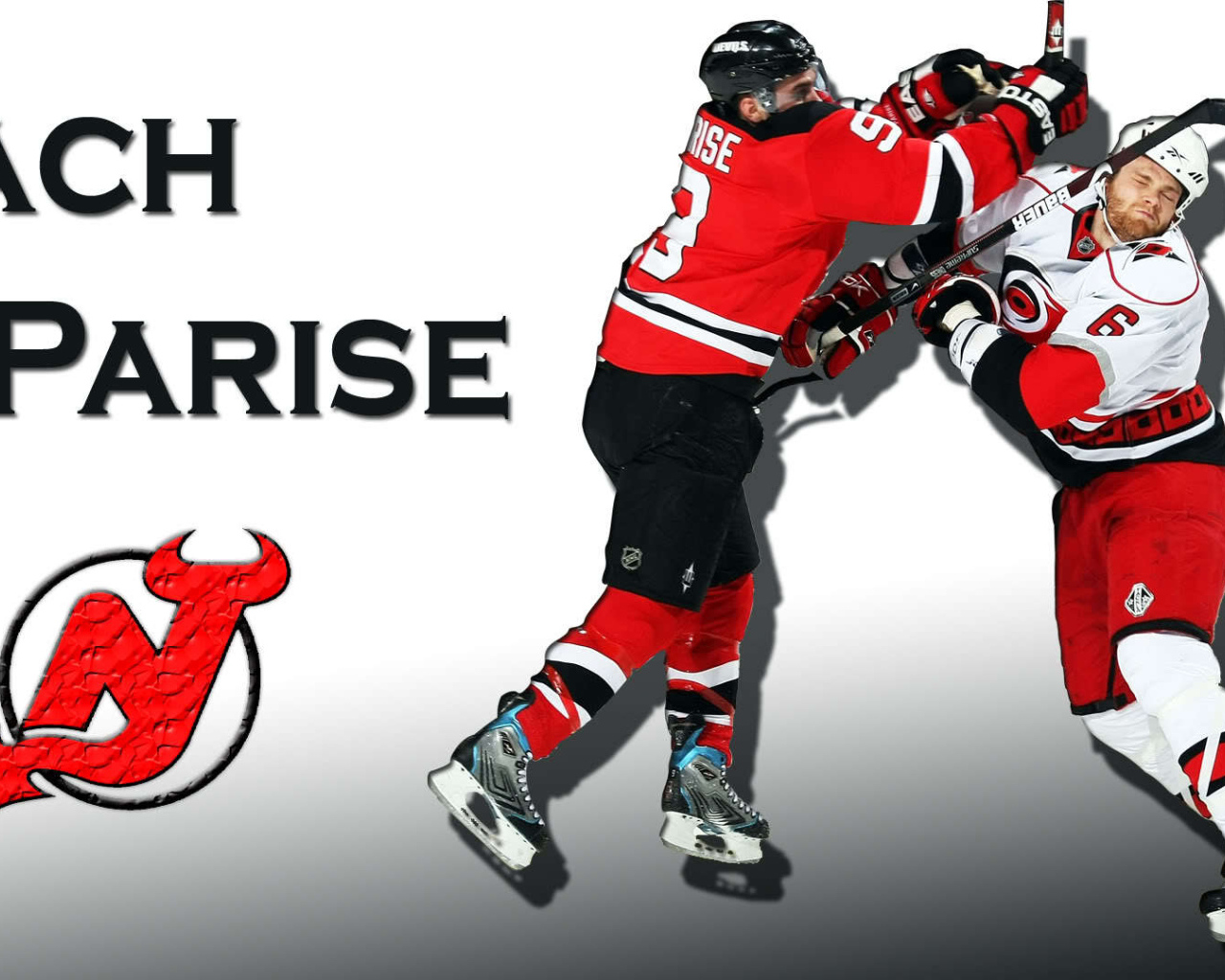 Лучший игрок НХЛ Зак Паризе борется с другим игроком