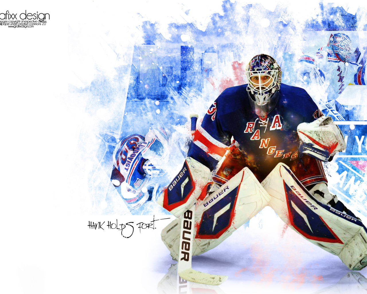 Хенрик Лундквист охраняет свой ворота