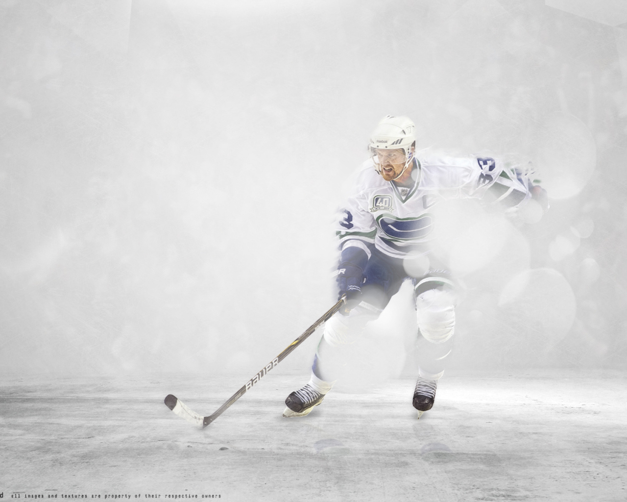 Хоккеист Хенрик Седин на льду