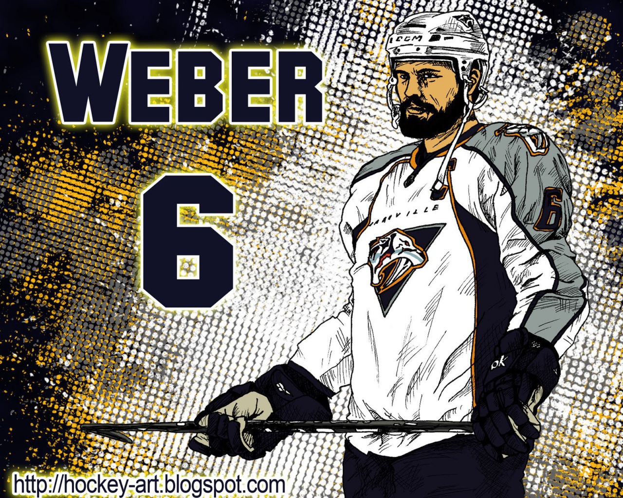 Hockey player SHEA Weber on ice