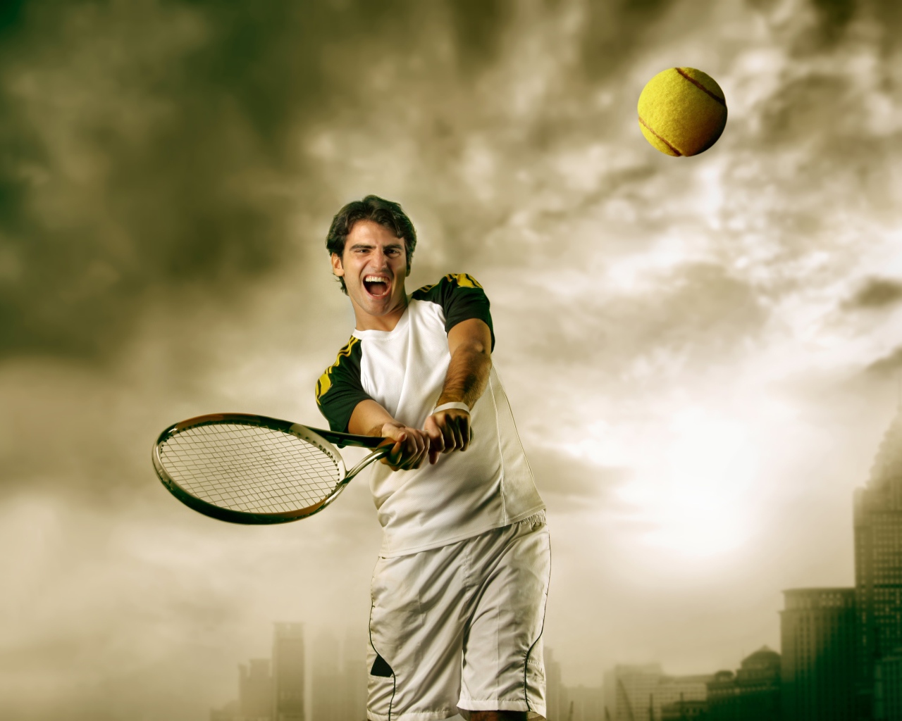 Удар по мячу ракеткой