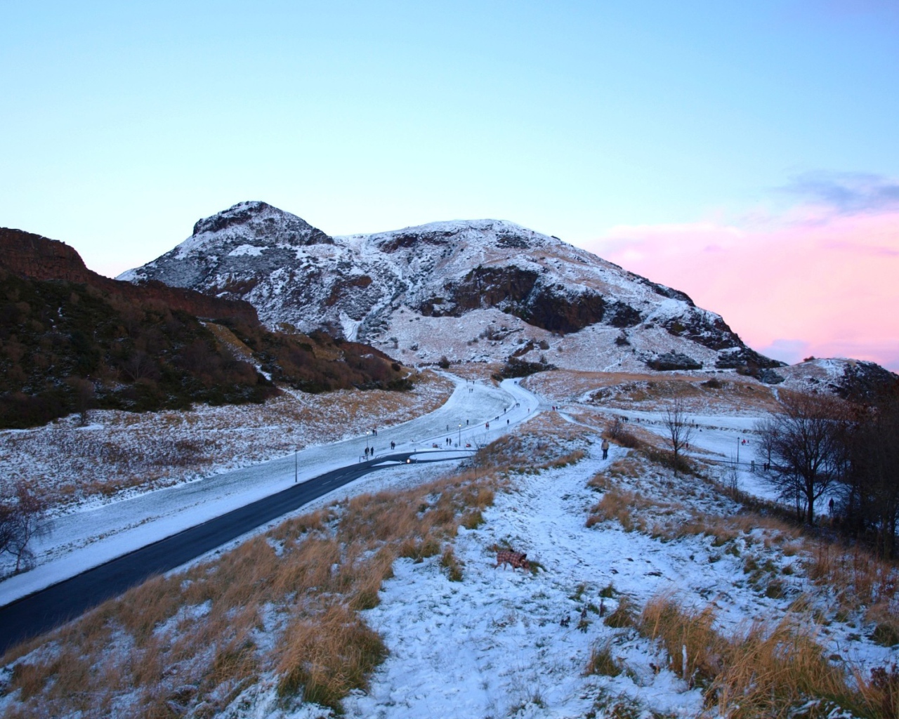Winter landscape of Scotland