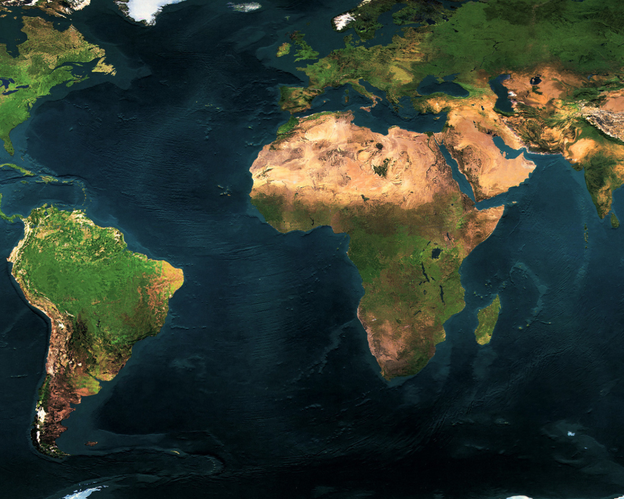 Физическая карта мира