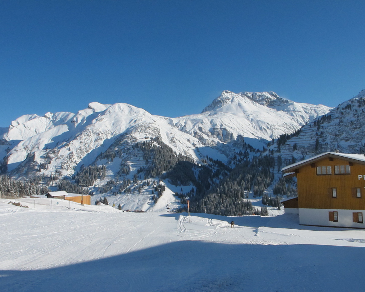 Альпы на горнолыжном курорте Лех, Австрия