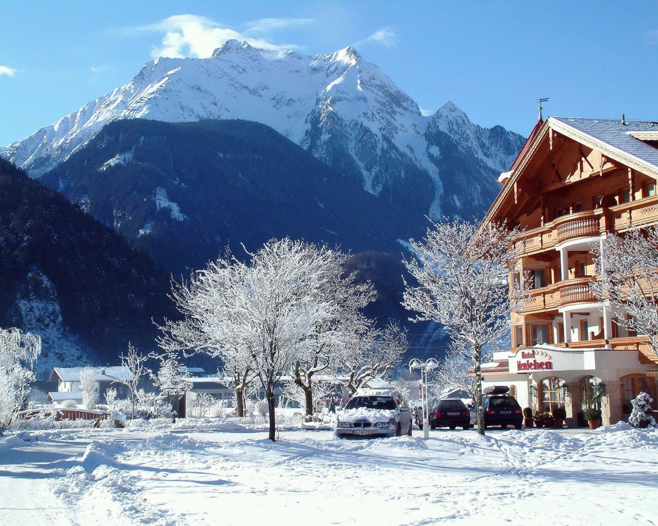 Альпы на горнолыжном курорте Майрхофен, Австрия