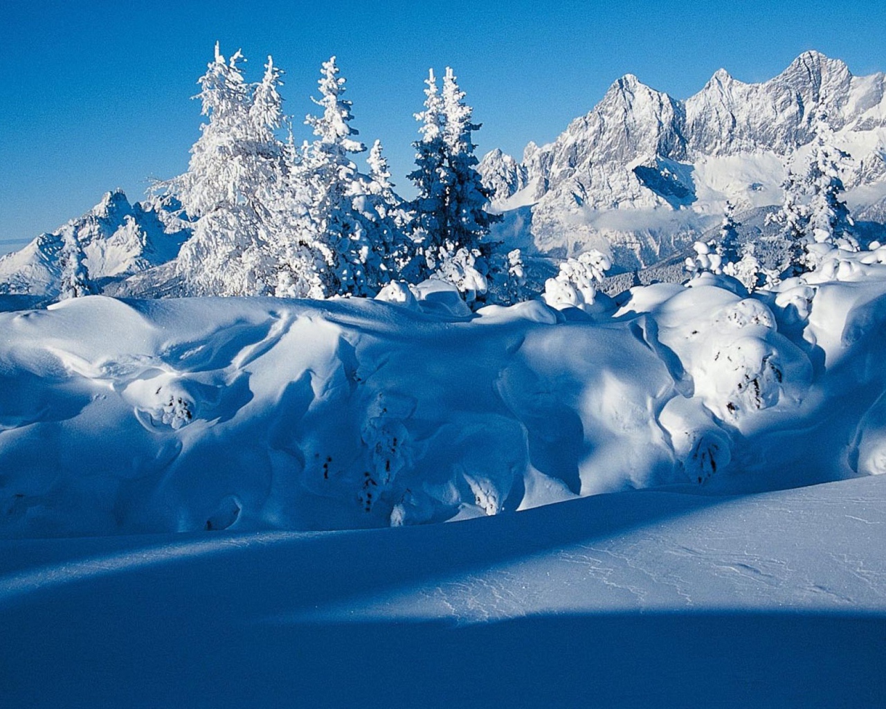 Альпы на горнолыжном курорте Шладминг, Австрия