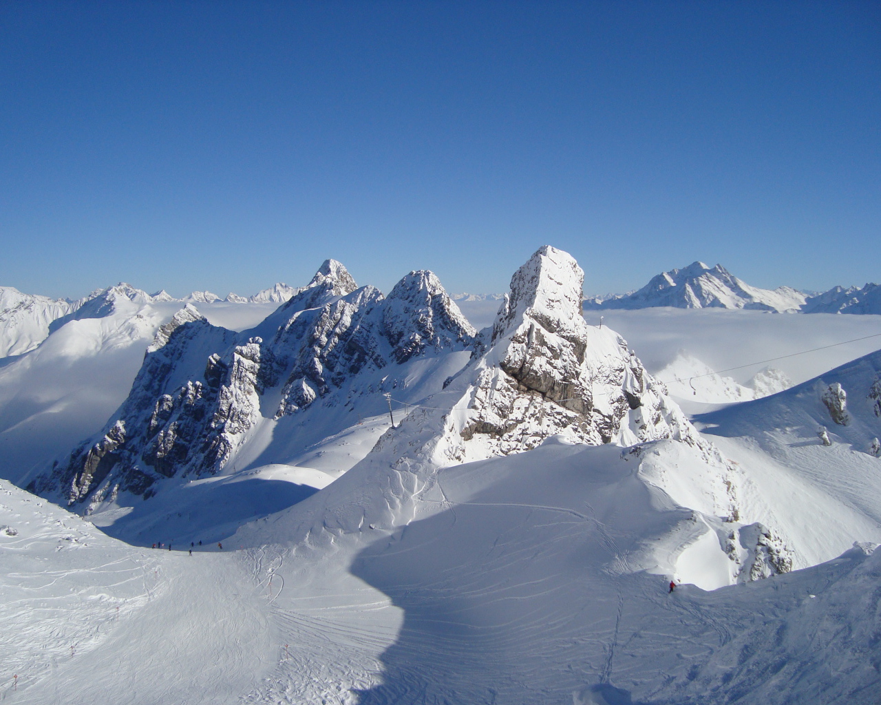 Альпы на горнолыжном курорте Сант Антон, Австрия