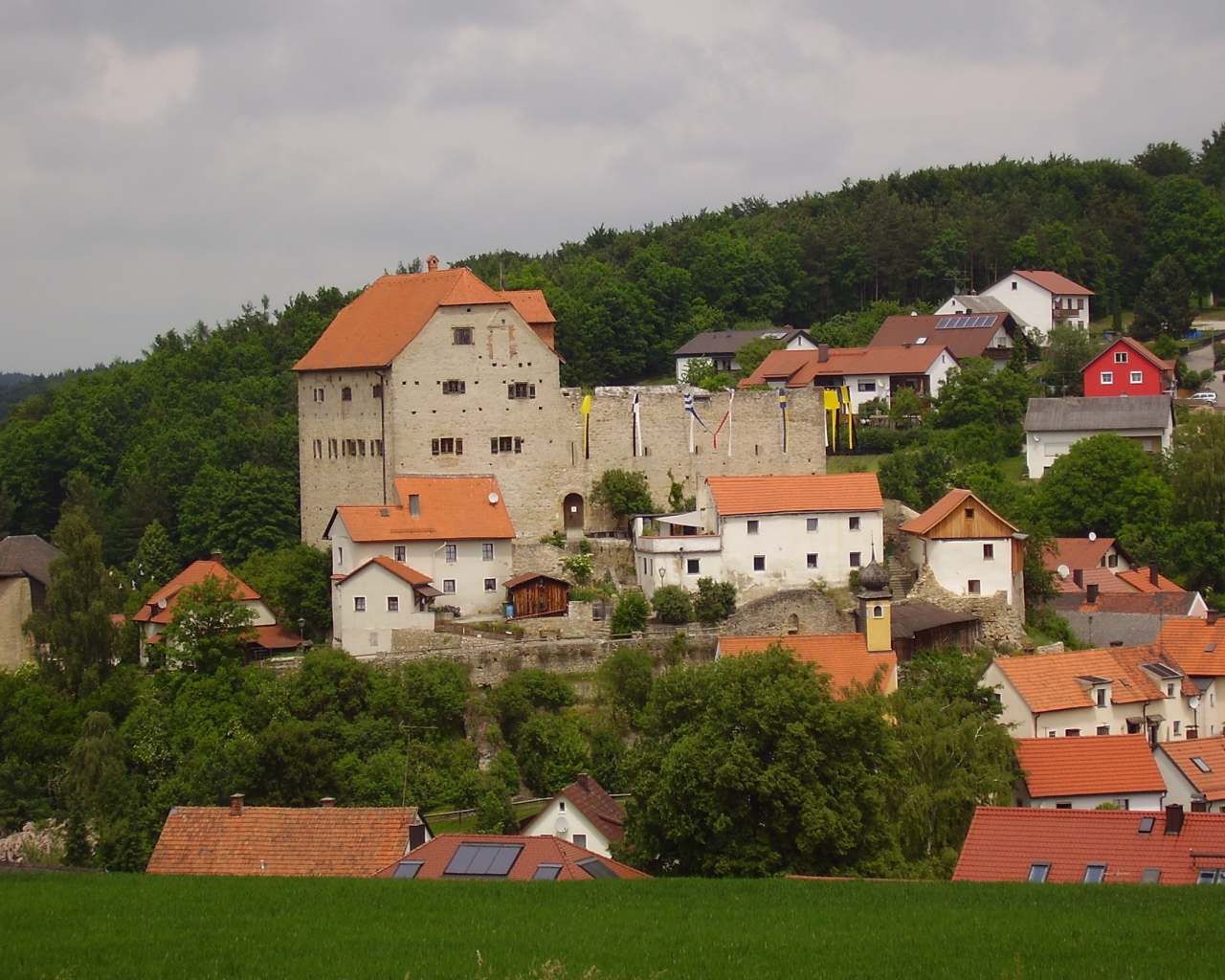Замок в городе Лэнгенфельд, Австрия