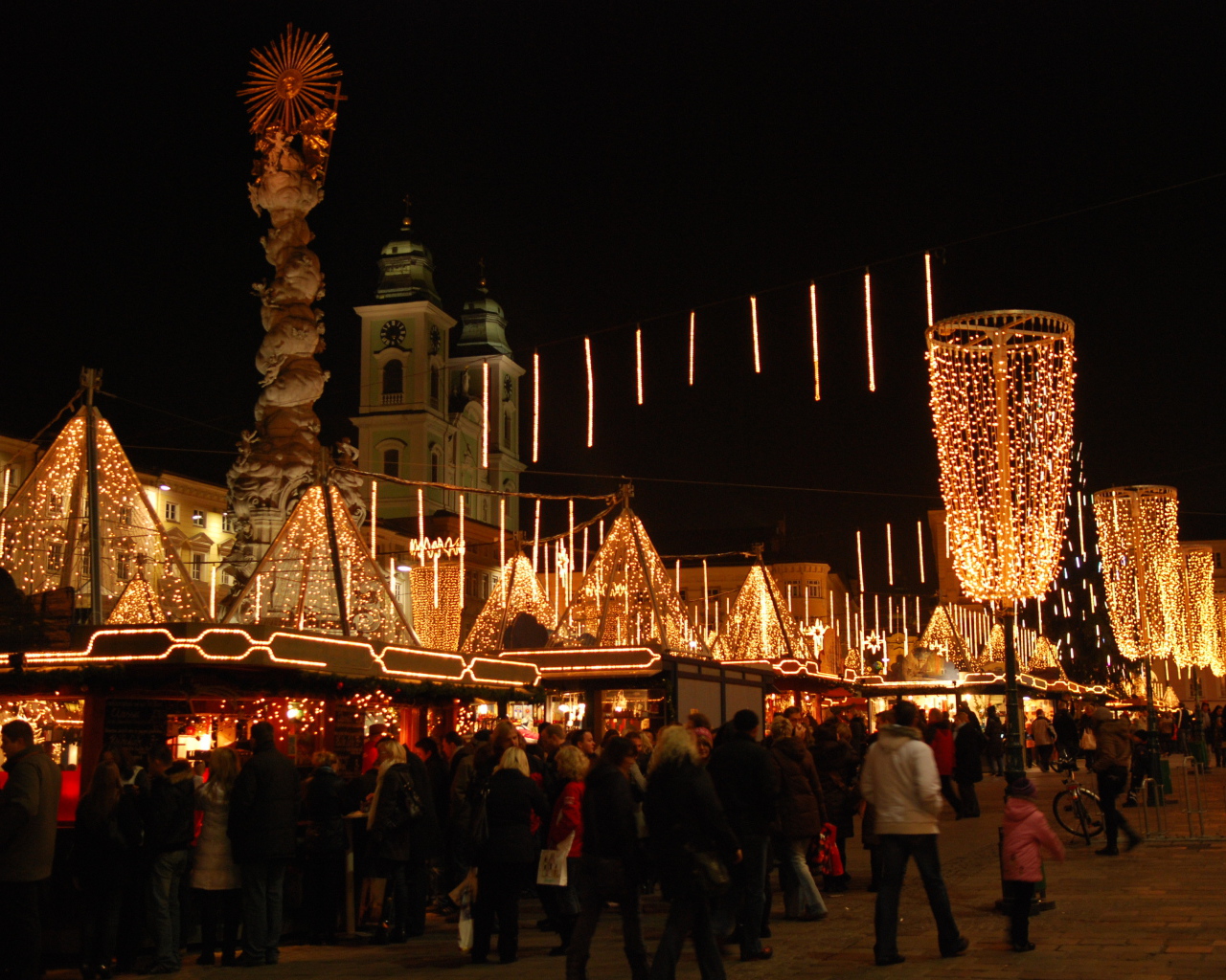 Рождество в городе Линц, Австрия