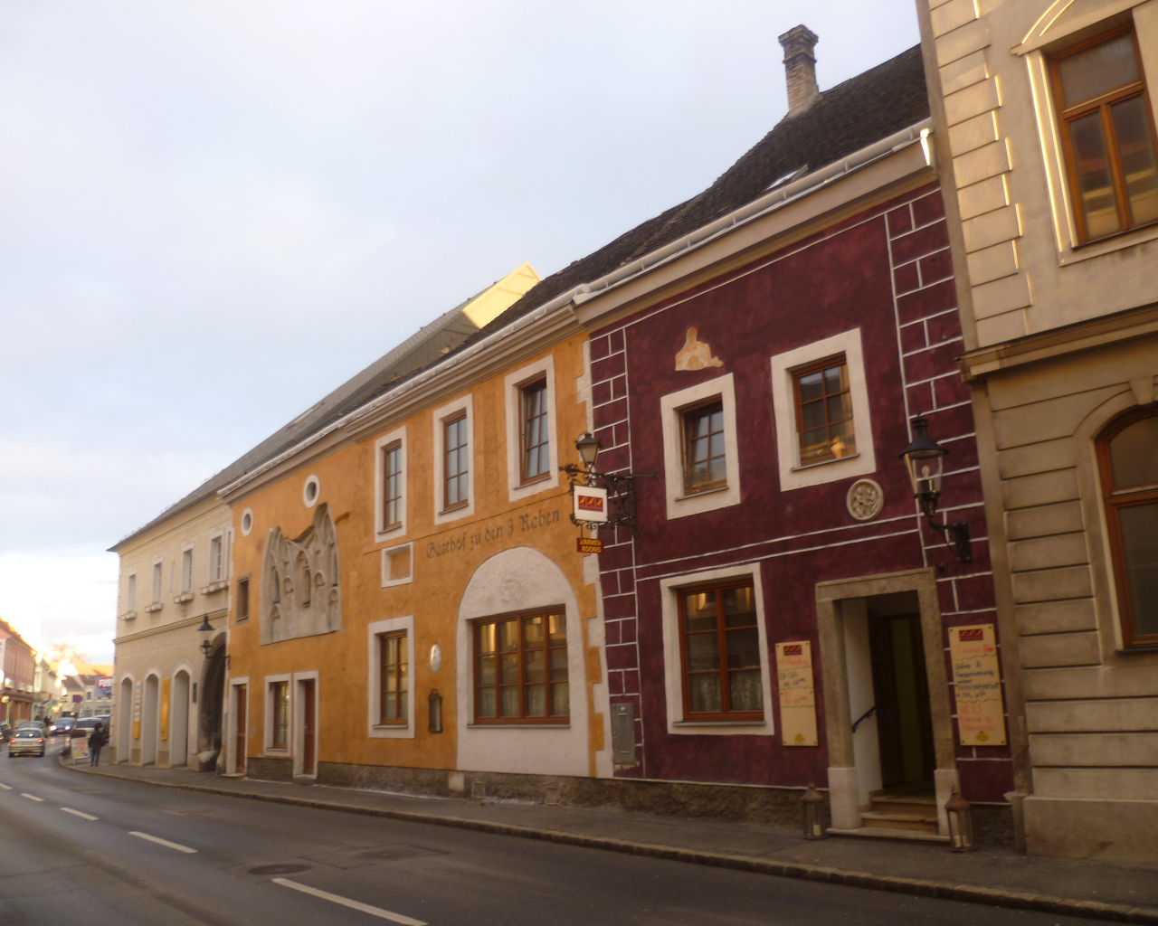 Городская улица в городе Гайнберг, Австрия