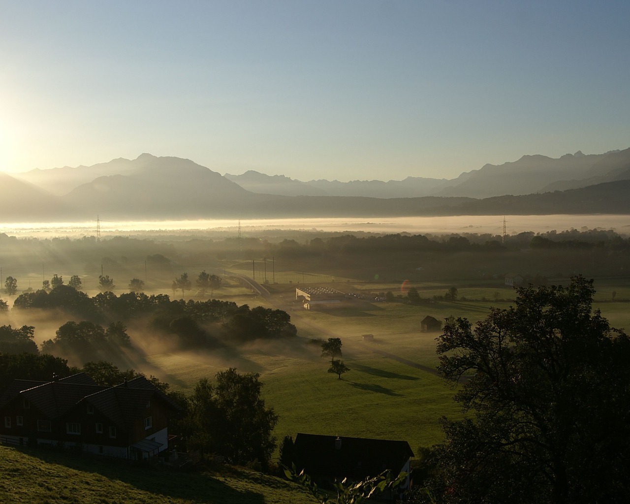 Рассвет на курорте Лиенц, Австрия