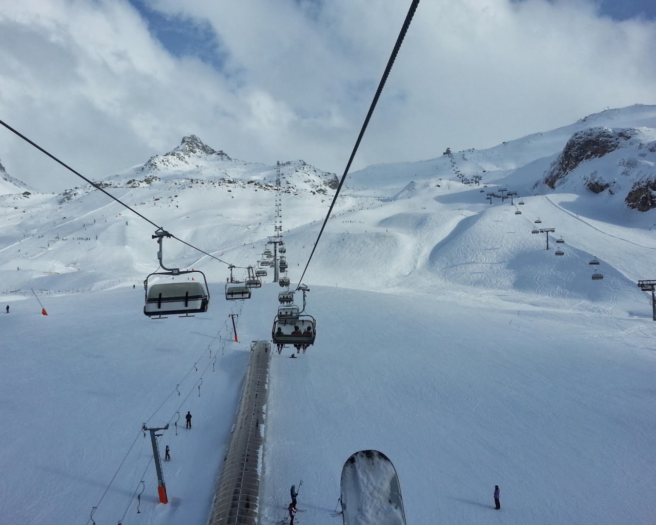 Подъемник на горнолыжном курорте Серфаус, Австрия