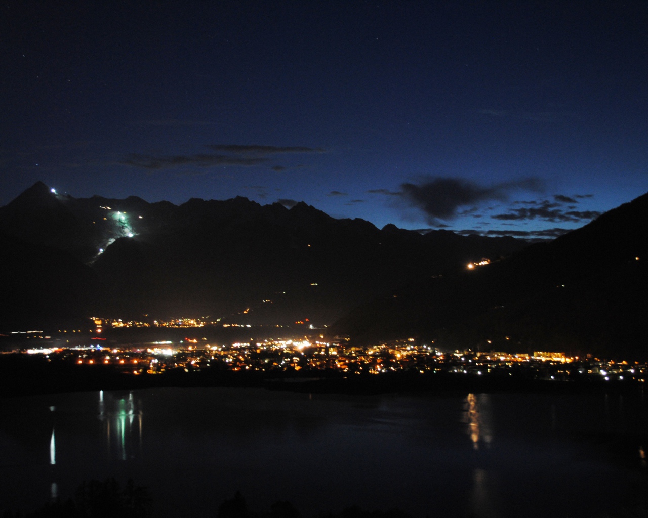 Ночь на курорте Цель-ам-Зее, Австрия