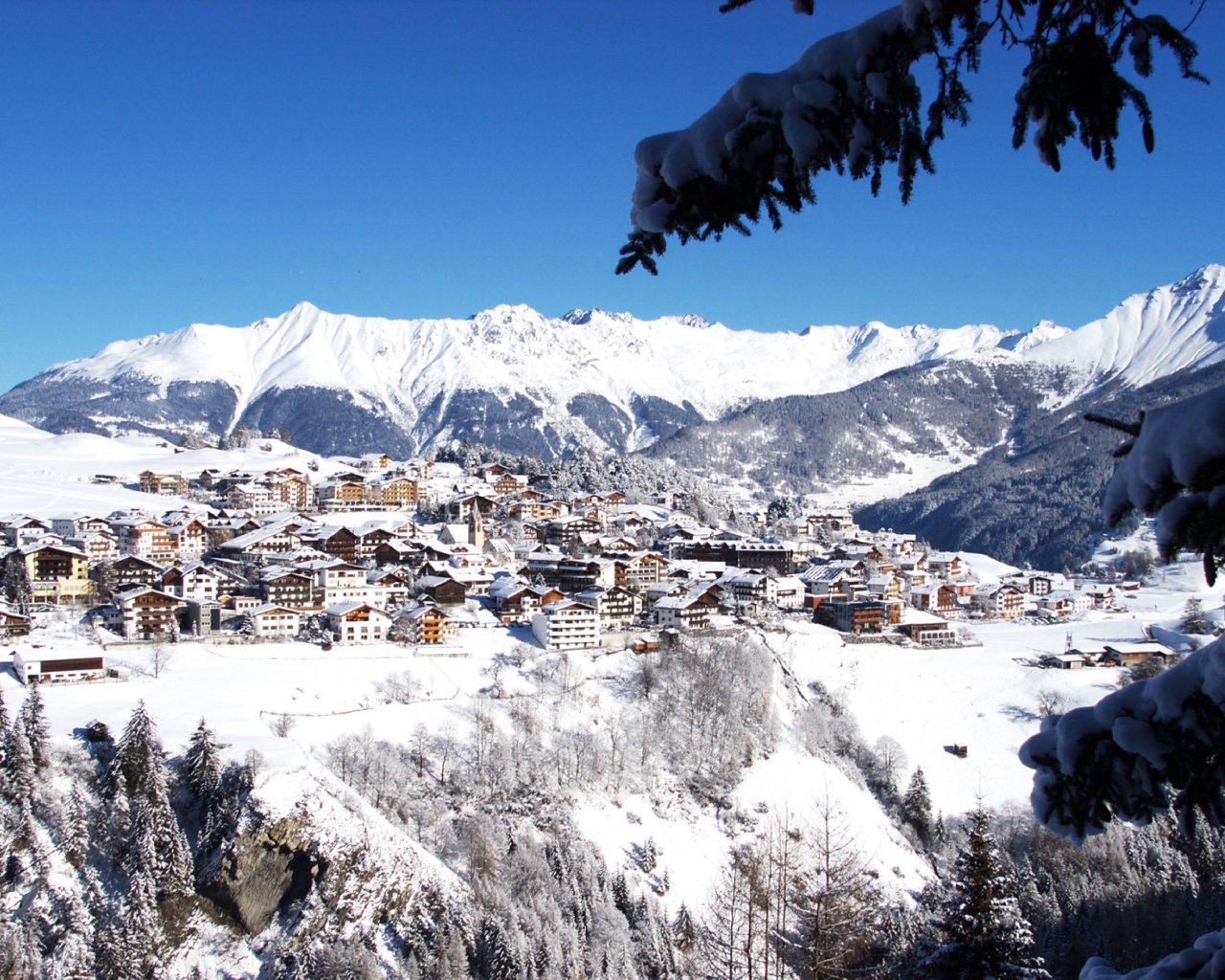 Панорама на горнолыжном курорте Майрхофен, Австрия