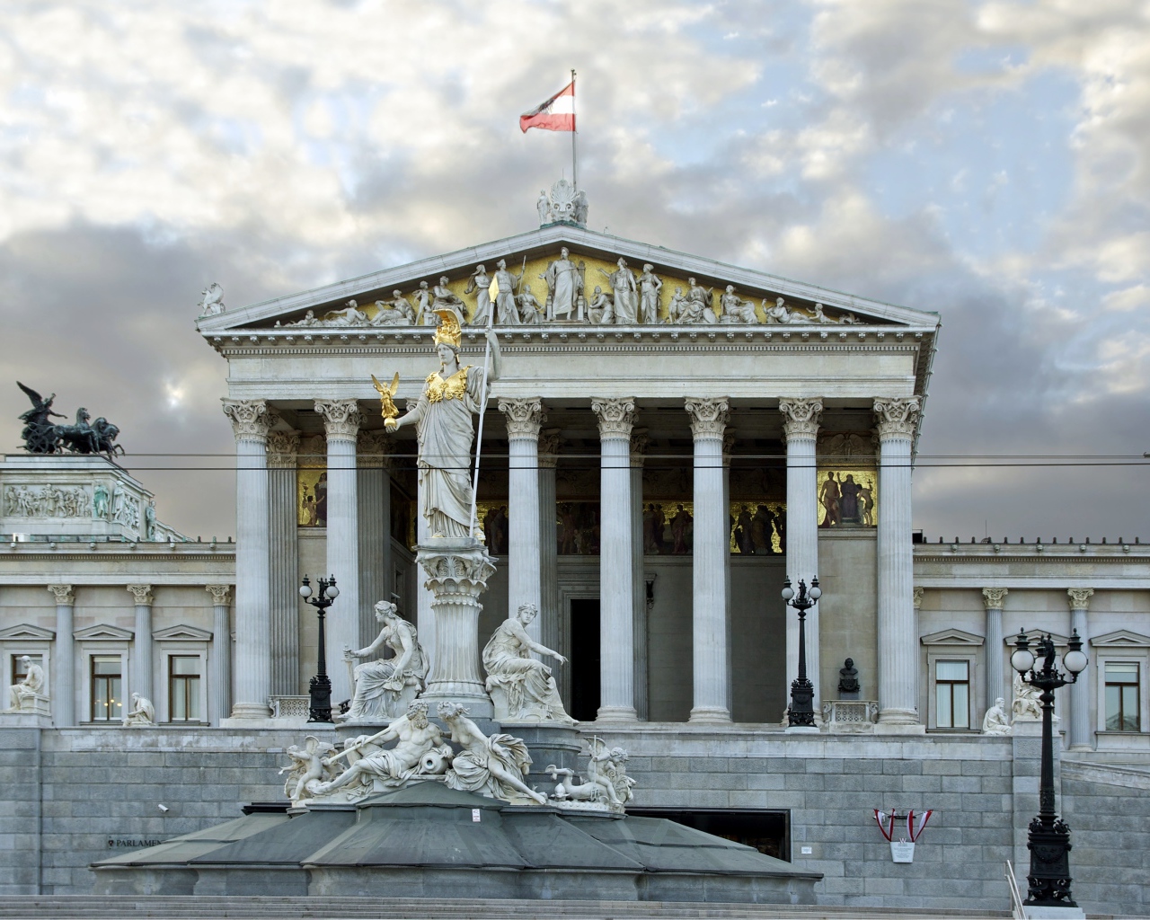 Здание парламента в городе Вена, Австрия