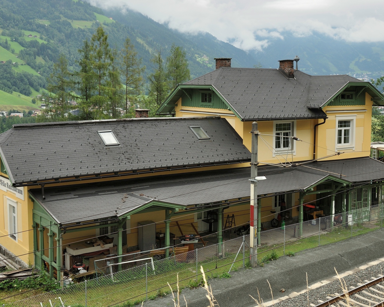 Железнодорожная станция на курорте Бад Хофгастайн, Австрия