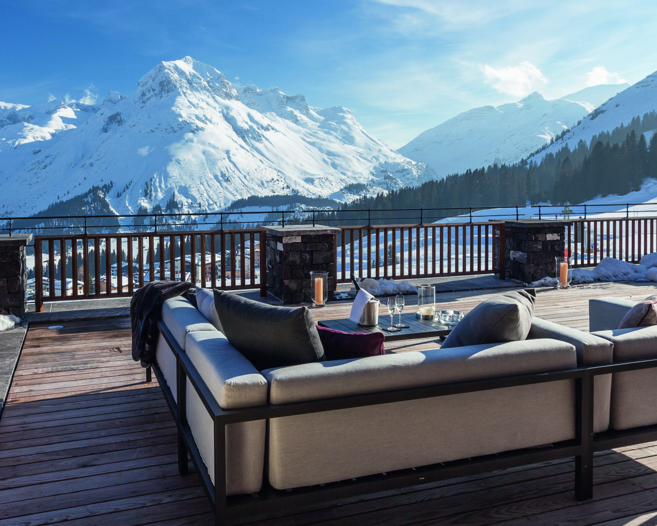 Ресторан на горнолыжном курорте Лех, Австрия