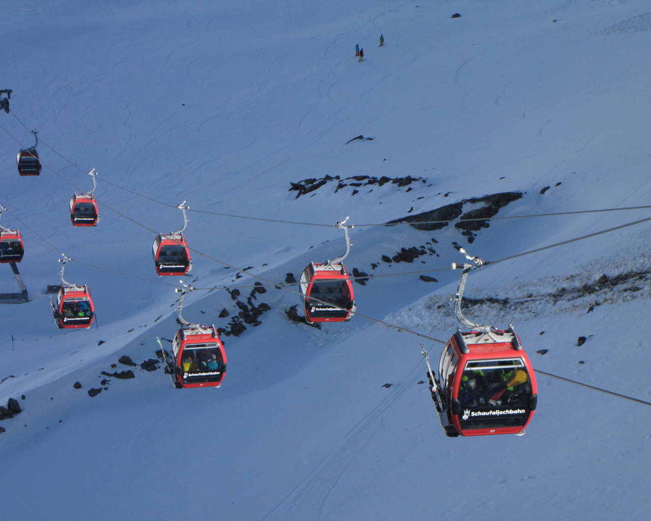 Горнолыжный подъемник в городе Нойштифт, Австрия