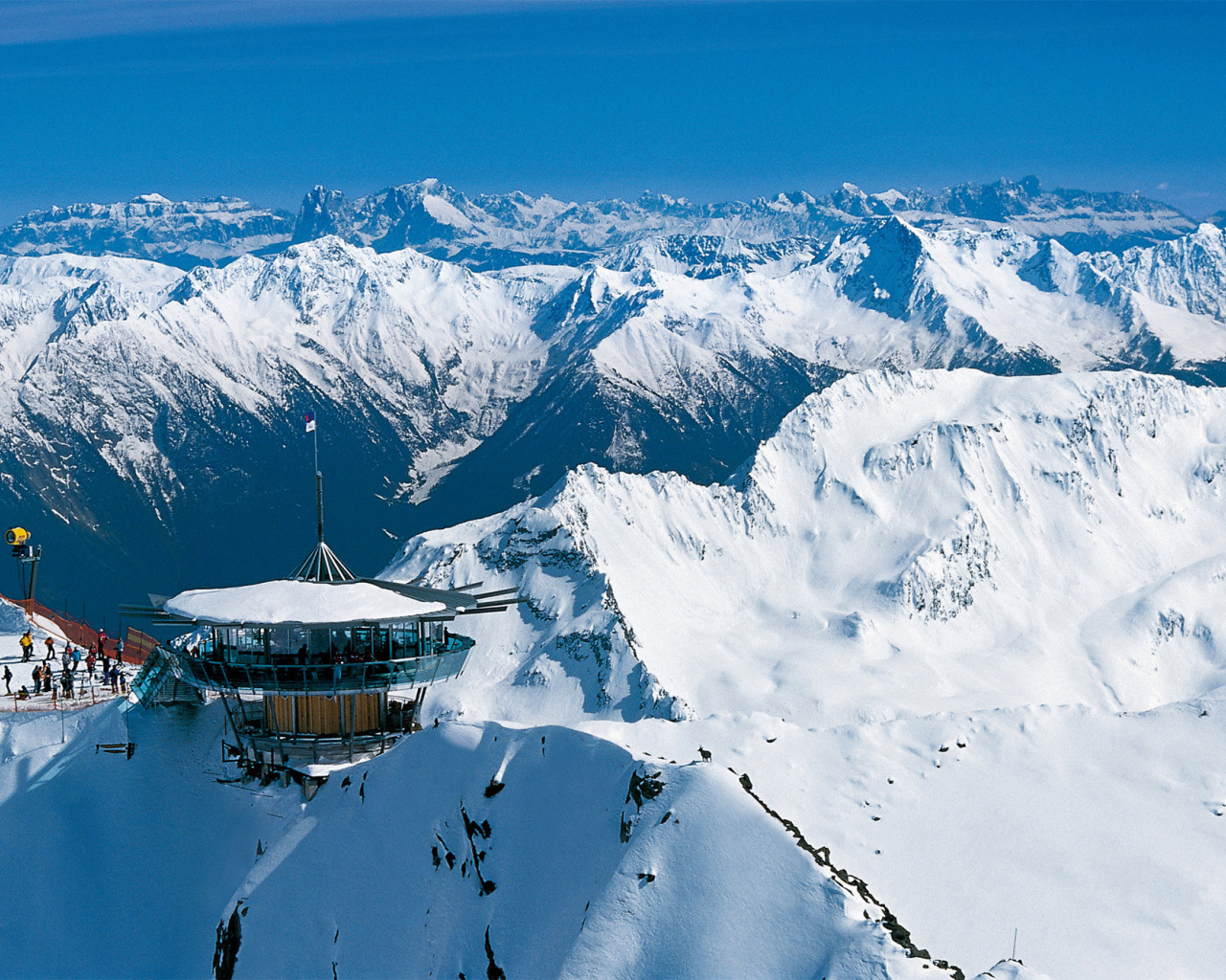 Лыжная база на горнолыжном курорте Ишгль, Австрия
