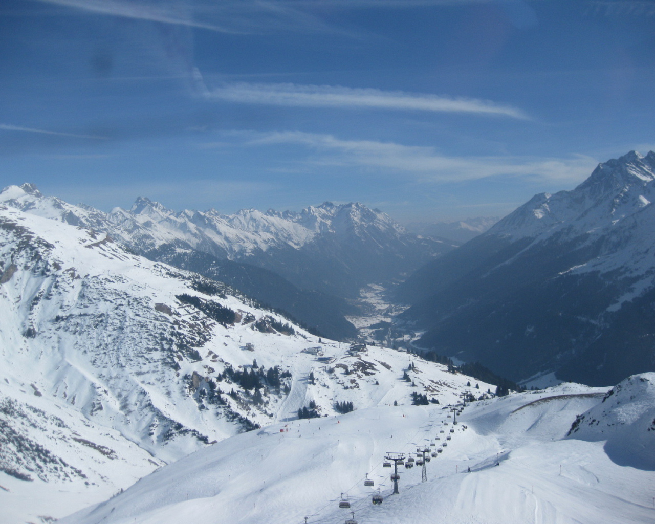 Лыжная трасса на горнолыжном курорте Сант Антон, Австрия