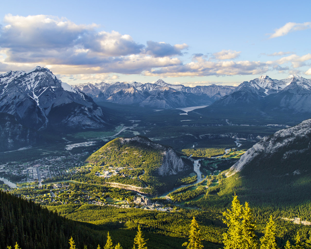Город Банф в Альберте, Канада