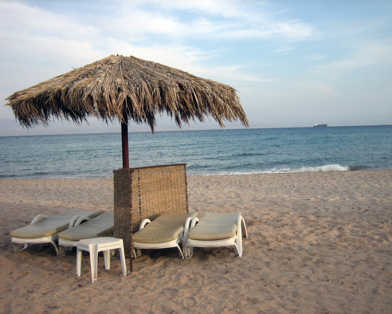 The beach at the resort of Taba, Egypt