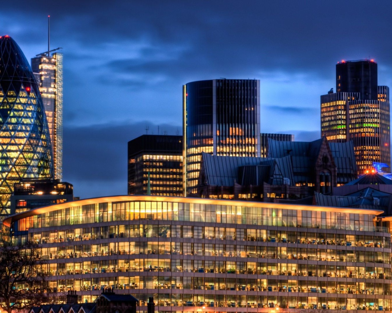 Ночной Сити в Лондоне