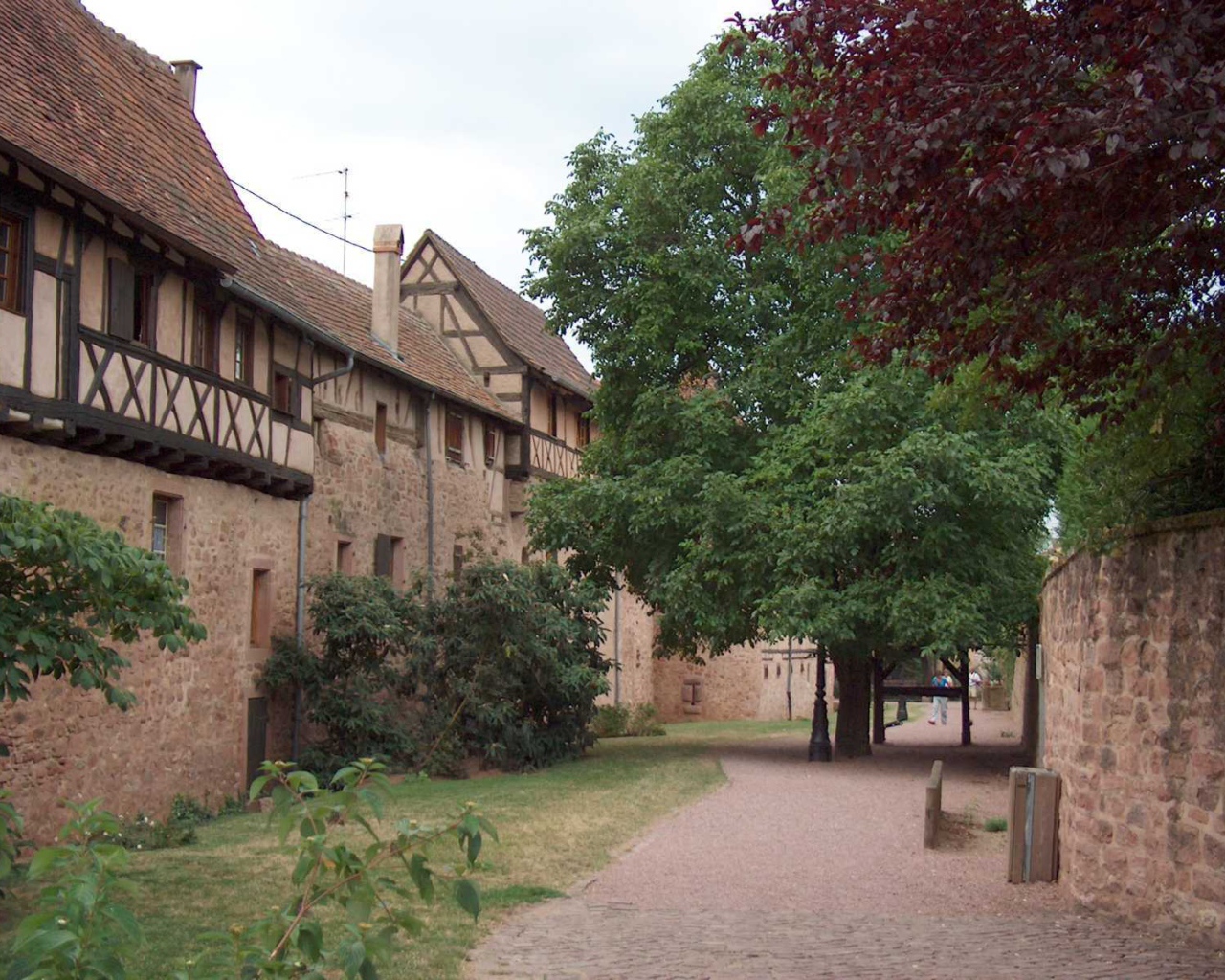 Старинная улица в Эльзасе, Франция