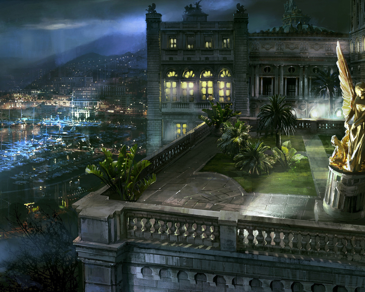 Ангел на балконе в Монако