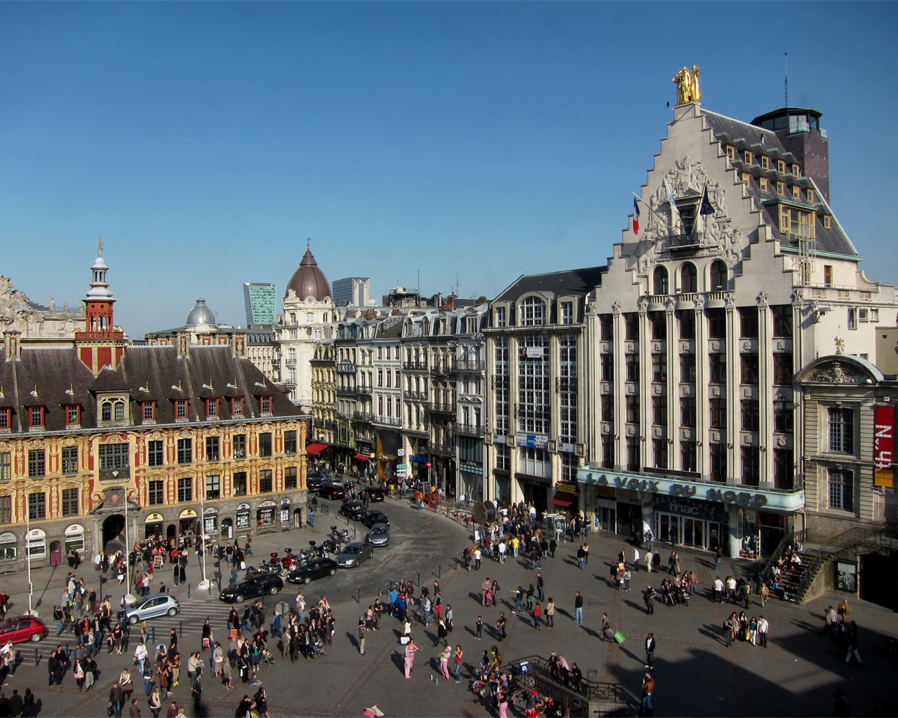 Площадь в городе Лилль, Франция