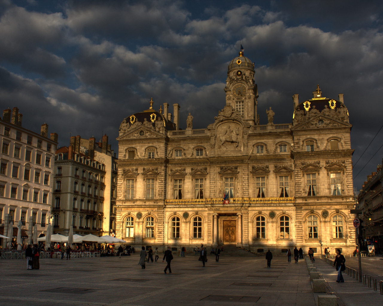 Площадь в городе Лион, Франция