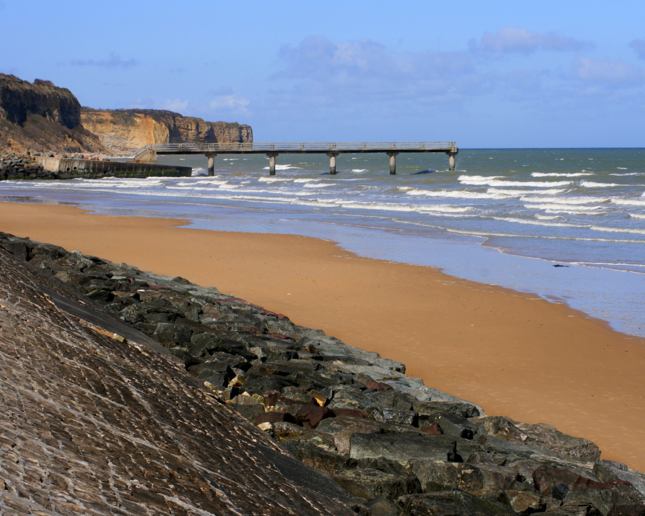 Пляж в Нормандии, Франция