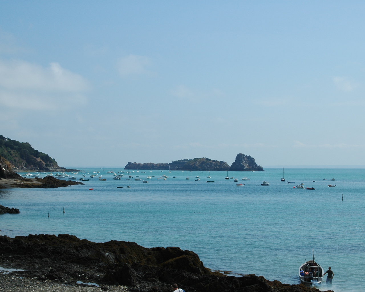 Голубая лагуна в Нормандии, Франция