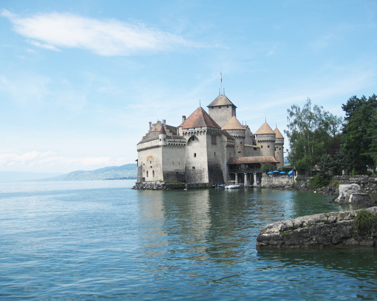 Castle in the resort of Evian, France