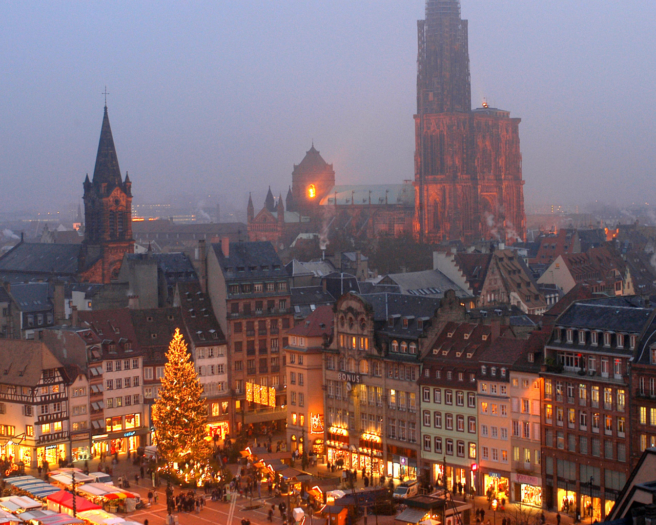 Рождество в городе Страсбург, Франция