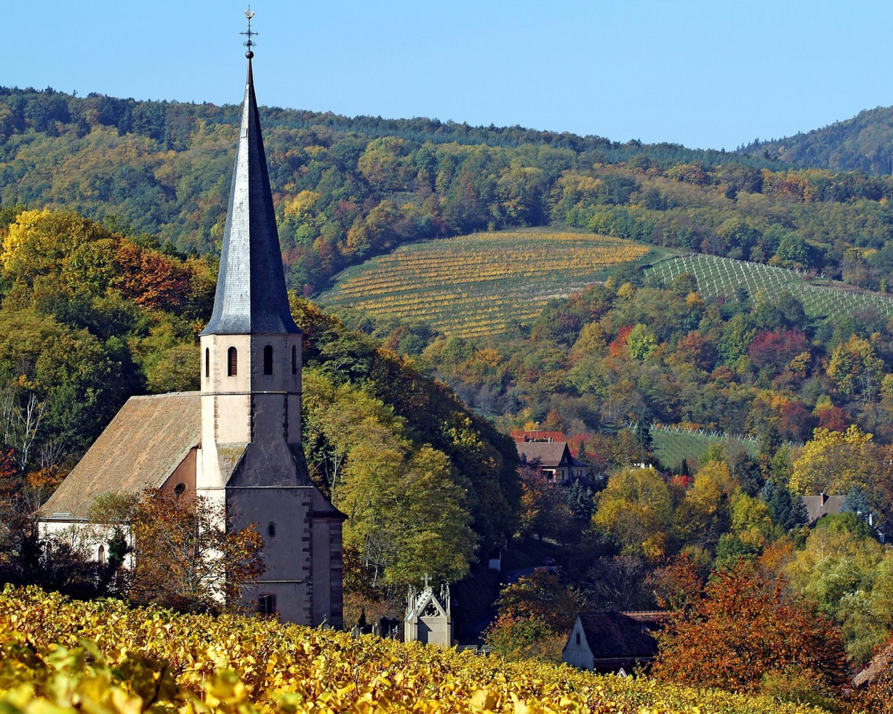 Церковь в Эльзасе, Франция