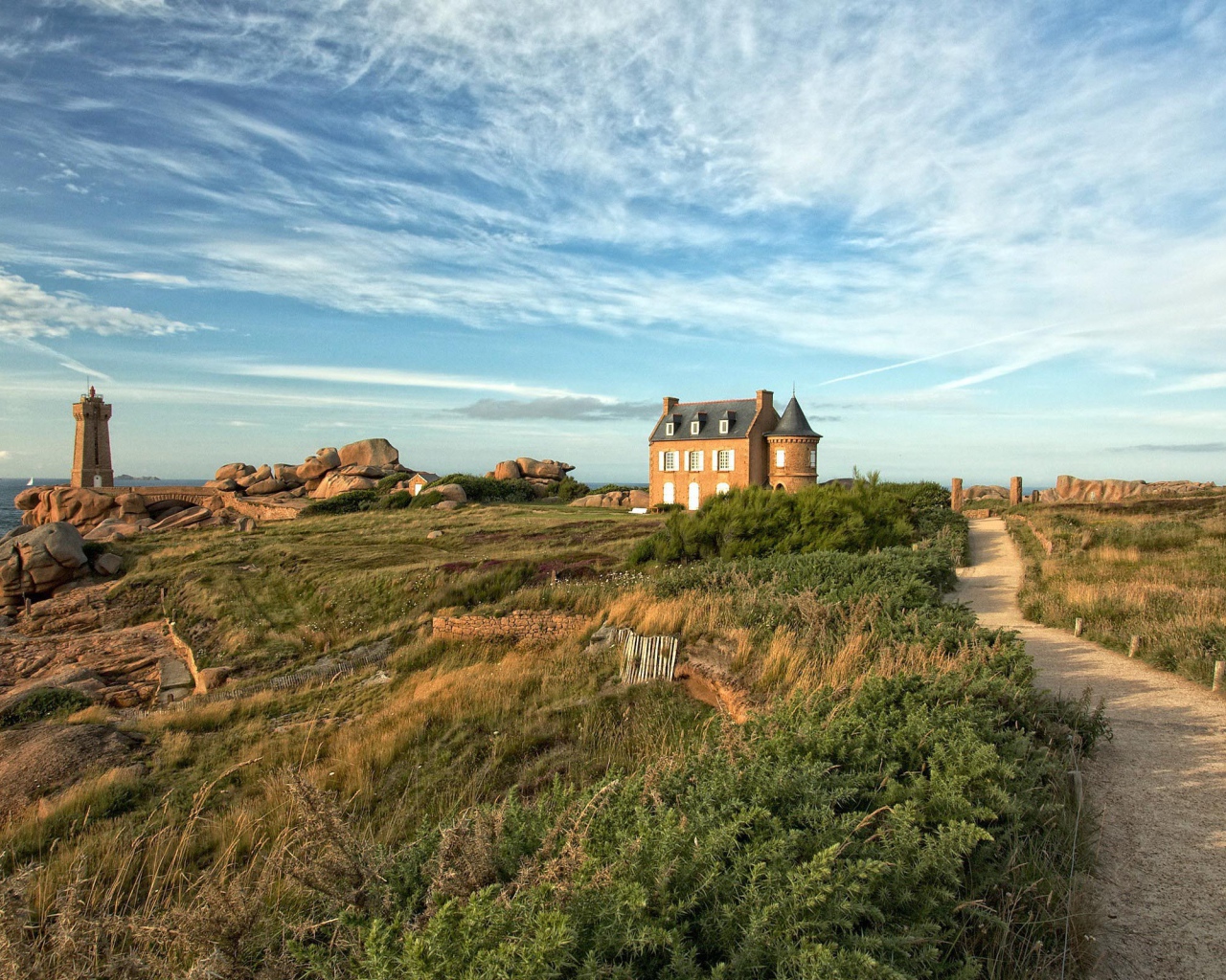 Морское побережье в Бретань, Франция