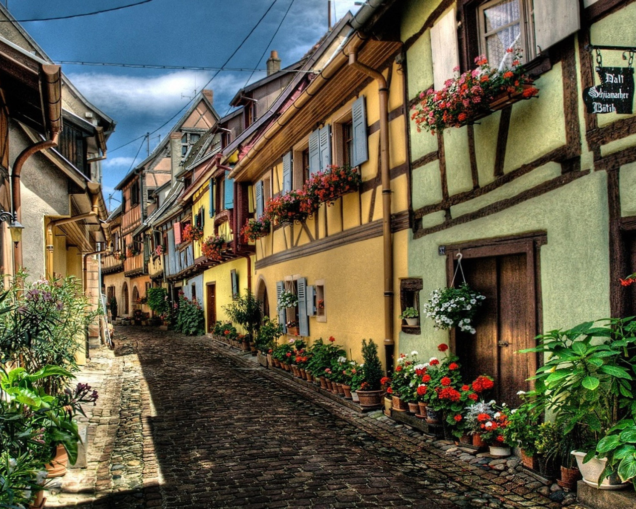 Старинные дома в Эльзасе, Франция